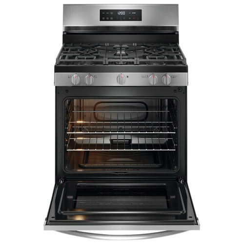 Frigidaire 30" 5.1 Cu. Ft. 5-Burner Freestanding Gas Range (FCRG3062AS) - Stainless Steel