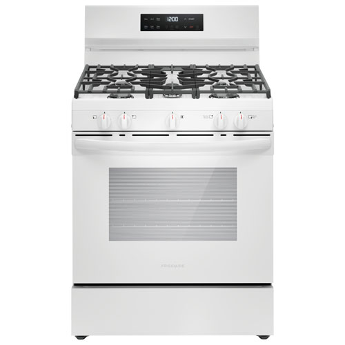 Frigidaire 30" 5.1 Cu. Ft. 5-Burner Freestanding Gas Range - White