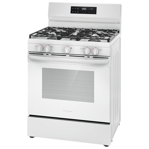 Frigidaire 30" 5.1 Cu. Ft. 5-Burner Freestanding Gas Range - White