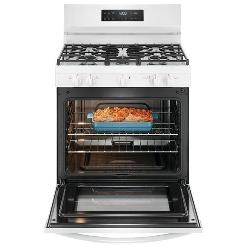 Frigidaire 30" 5.1 Cu. Ft. 5-Burner Freestanding Gas Range - White