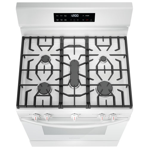 Frigidaire 30" 5.1 Cu. Ft. 5-Burner Freestanding Gas Range - White