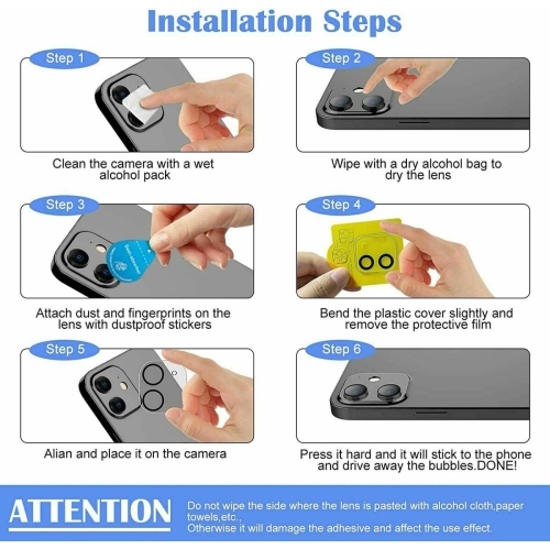 [Paquets de 2] CSmart – Protecteur de lentille de caméra arrière en verre trempé ultra mince pour iPhone 15 Pro, transparent