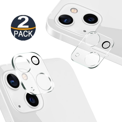 [Paquets de 2] CSmart – Protecteur de lentille de caméra arrière en verre trempé ultra mince pour iPhone 15, transparent