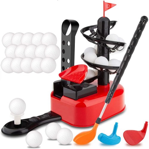 Mini ensemble de jeu de golf pour enfants, 29PCS ensemble de golf pour  débutants avec club réglable, 3 têtes de club, 15 balles d'entraînement  pour l'intérieur, l'extérieur, l'entraînement de golf