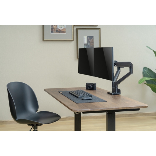 Amer Mounts Dual Monitor Mount with Hydralift Pneumatic Arms - Clamp and Grommet Included - 9kg per display - 10YR Warranty - HYDRA2GB