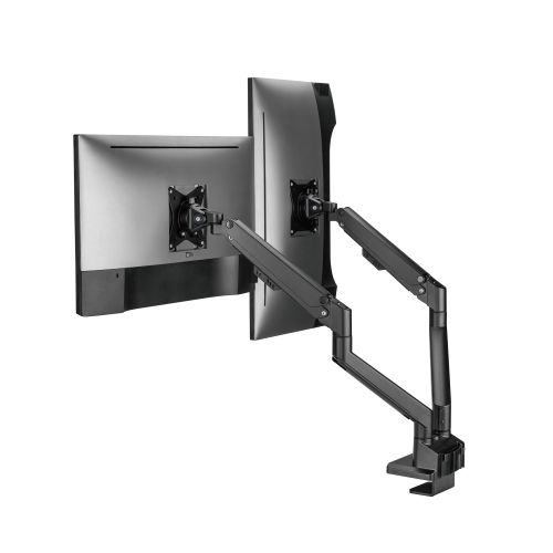 Amer Mounts Dual Monitor Mount with Hydralift Pneumatic Arms - Clamp and Grommet Included - 9kg per display - 10YR Warranty - HYDRA2GB