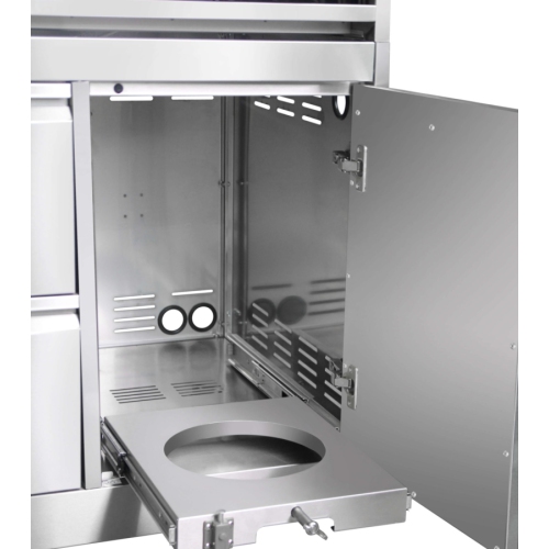 Armoire de barbecue extérieure de 32 po de Crown - Construction en acier inoxydable durable pour les cuisines extérieures - CR03SS304