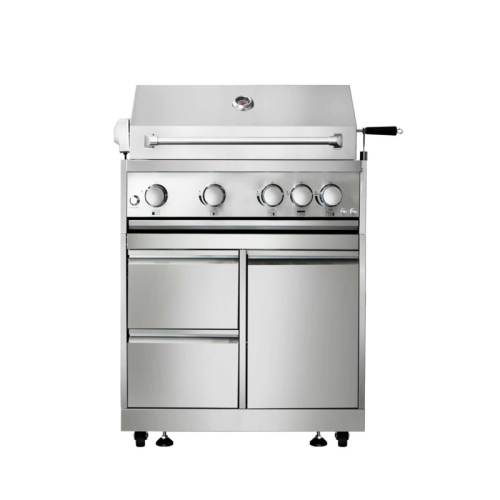 Armoire de barbecue extérieure de 32 po de Crown - Construction en acier inoxydable durable pour les cuisines extérieures - CR03SS304