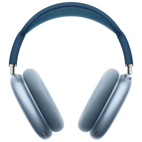 Image 1 de 4.. Casque d'écoute Bluetooth à suppression du bruit AirPods Max d'Apple/Bleu ciel - Boîte ouverte