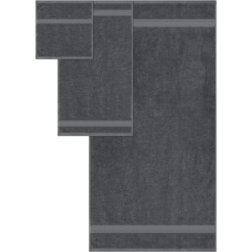 Ensemble de 8 serviettes Utopia, 2 serviettes de bain, 2 essuie-mains et 4 débarbouillettes, 100 % coton filé à anneaux très absorbant 600&nbsp;GSM