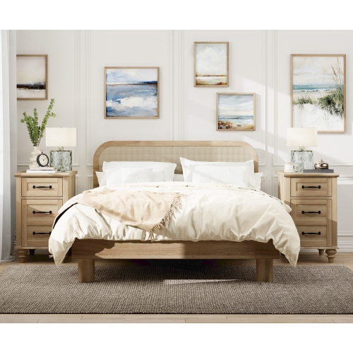 WAMPAT End Table with Charging Station, Side Table with Drawer and Storage Cabinet, Nightstand with Power Outlets USB Ports