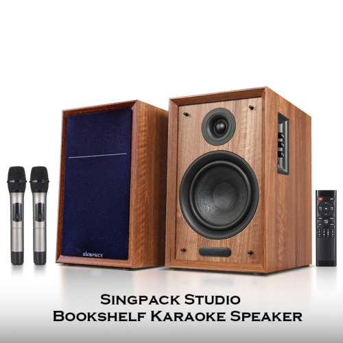 Singpack Studio CH6 Dual 2.0 Active Bookshelf Speakers with Karaoke Function. HiFi Sounds, Great TV/projector/PC/monitor speaker. Multiple Input,
