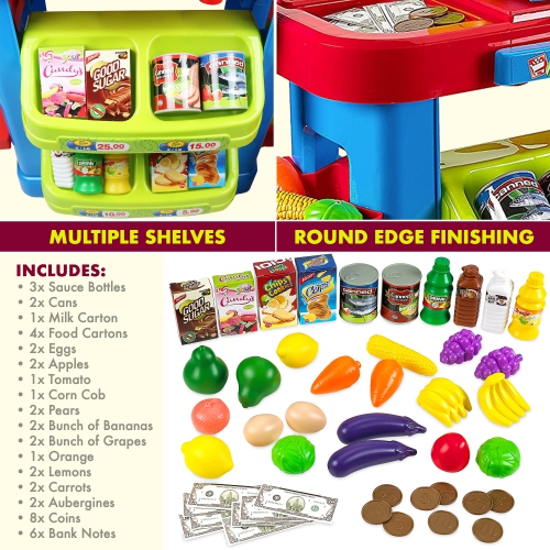 MEDca Creative Time Kids Supermarket Super Fun Playset with Shopping Cart