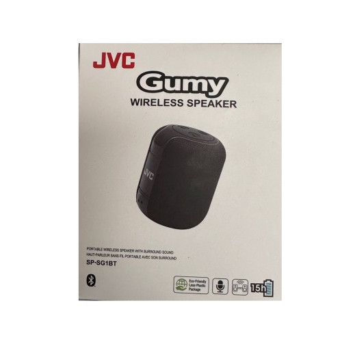 JVC  Jv Sp-Sg1Bt Gumy Portable Wireless Speaker With Surround Sound-Black