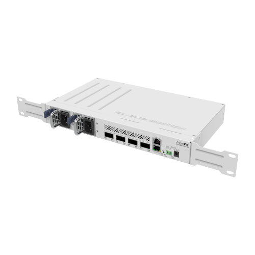CRS504-4XQ-IN100 Gigabit networking. This switch is the next step in upgrading existing 10 or 25 Gigabit networks. Multiple powering options, dual