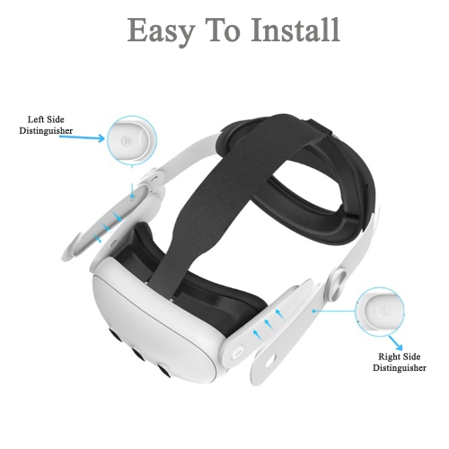 VR Headstrap Compatible with Meta Quest 3 Head Strap for Oculus Quest 3 Accessories Comfortable Stable Elite Strap Replacement
