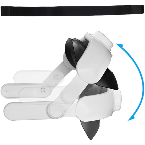 Headstrap Compatible with Meta Quest 3 Head Strap Adjustable,Comfortable,Replacement for Elite Strap,Lightweight & Soft PU Sponge Pad - White