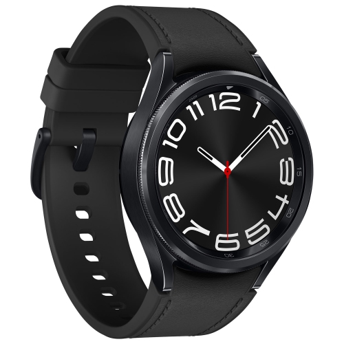 Remis à neuf - montre intelligente 43 mm Galaxy Watch6 Classic (GPS + LTE) de Samsung avec moniteur de fréquence cardiaque - Noir