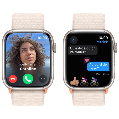 Open Box - Apple Watch Series 9 45mm Starlight Aluminium Case with Starlight Sport Loop