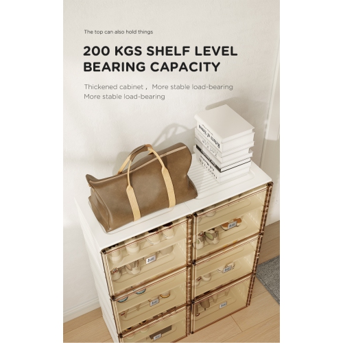 AntBox Shoe Cabinet 10 layers 20 grids Portable Shoe Organizers Storage Boxes with Magnetic Door, Easy Assembly