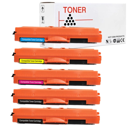 MAX SAVING  Compatible for 5 Pack Ce310A Ce311A Ce312A Ce313A (2K, C, M, Y) HP 126A Toner Cartridges Combo for HP Laserjet Pro Cp1025 Cp1025Nw