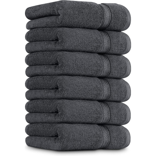 Utopia Towels Premium Hand Towels - 100% Cotton, Ultra Soft and Highly  Absorbent, 600 GSM Extra Large Hand Towels 16 x 28 inches, Hotel & Spa  Quality (6 Piece Hand Towels, Grey)