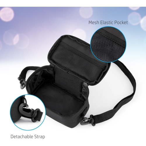 HP Sprocket Panorama Portable Color Label Printer & Photo Printer Bundle with Case & Zink Paper Roll, White