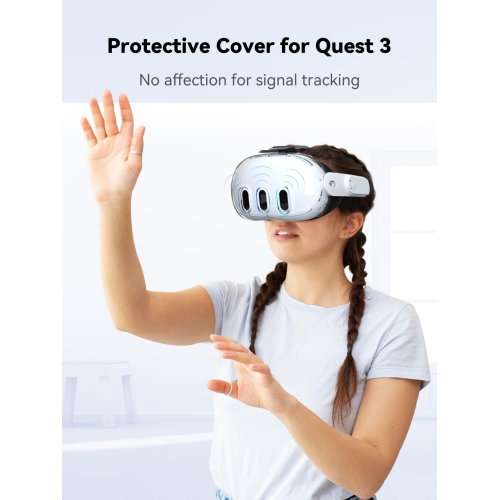 Étui de manette compatible avec Quest 3, pochette de protection en silicone d'accessoires de réalité virtuelle, protecteur d'ouverture de batterie et