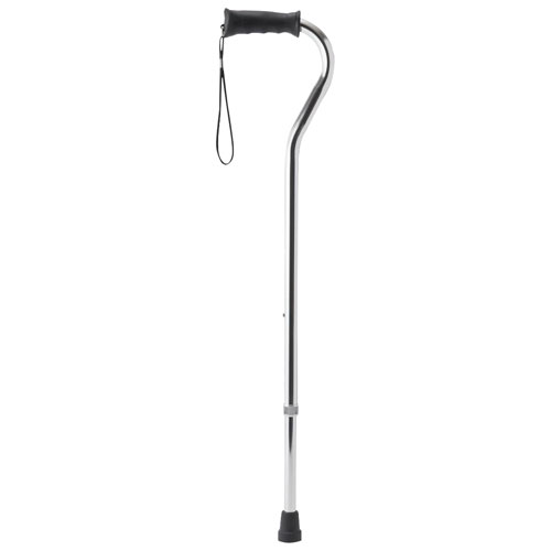 Medline Ergonomic Adjustable Cane - Chrome