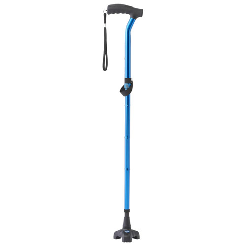 Medline Ergonomic Adjustable Foldable Cane - Blue