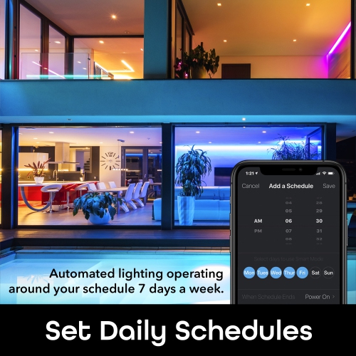 Bande lumineuse intelligente DEL multicolore Wi-Fi Prisma de Geeni 2 m, résistante aux intempéries