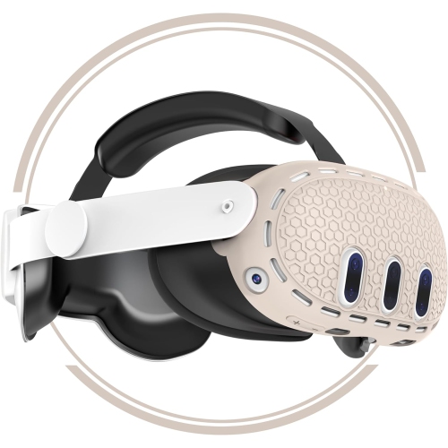 Couverture de protection en silicone VR Complicable avec VR Quest 3, Accessoires en silicone pour casque Quest 3