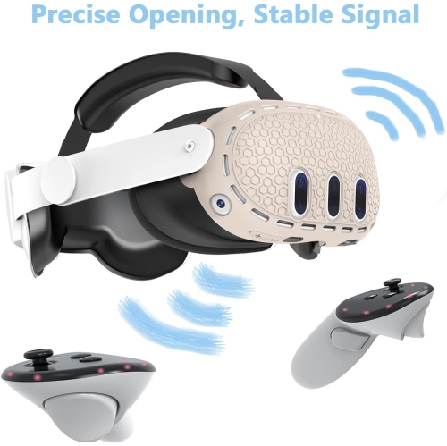 Couverture de protection en silicone VR Complicable avec VR Quest 3, Accessoires en silicone pour casque Quest 3