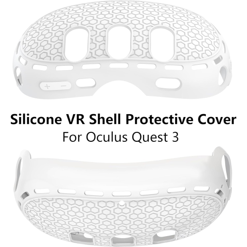 Couverture de protection en silicone VR Complicable avec VR Quest 3, Accessoires en silicone pour casque Quest 3