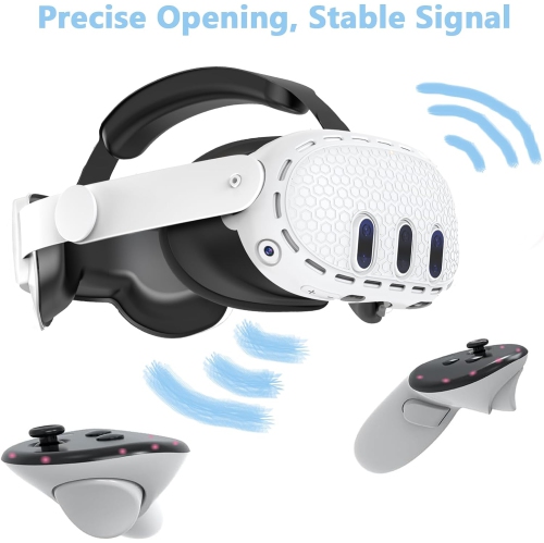 Couverture de protection en silicone VR Complicable avec VR Quest 3, Accessoires en silicone pour casque Quest 3