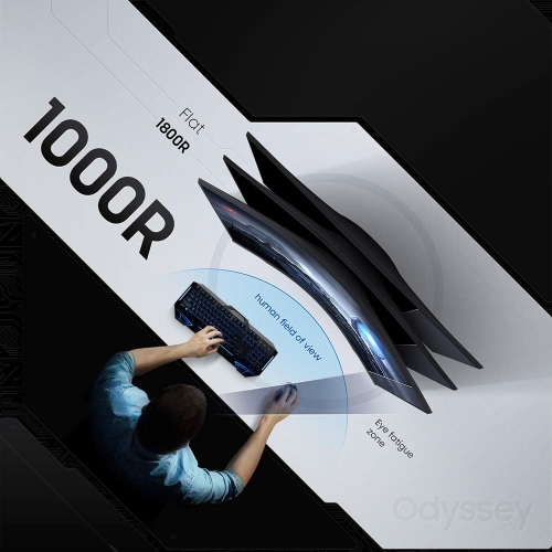 Open Box – Samsung 34" Odyssey G5, Ultra WQHD, 21:9 Curved, 165Hz, 1ms, HDR, FreeSync Premium, DisplayPort, HDMI, Gaming Monitor