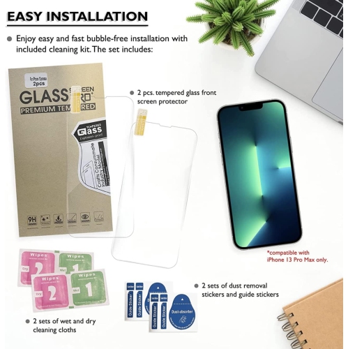 iPhone 13 Pro Max Tempered Glass Screen Protector