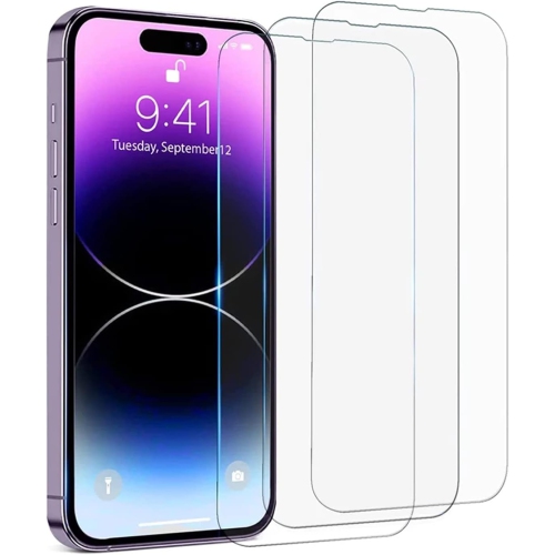 [3 Pack] Screen Protector for iPhone 15 Pro 6.1 inch, Tempered Glass Film Anti-Scratch Touch Sensitive Bubble
