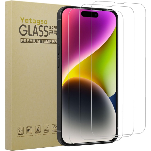 Screen Protector for iPhone 14 Pro Max, iPhone 14 Pro Max Screen Protector, 3 Pack HD Clear Tempered Glass Protective