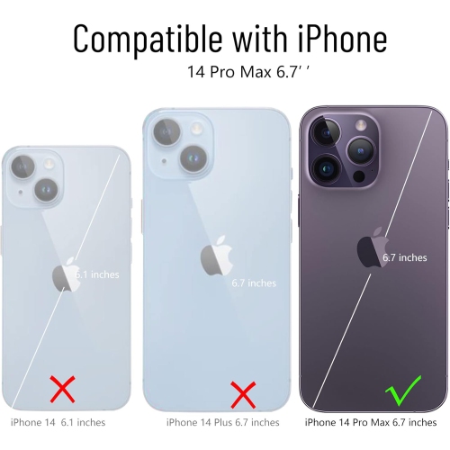 Screen Protector for iPhone 14 Pro Max, iPhone 14 Pro Max Screen Protector, 3 Pack HD Clear Tempered Glass Protective