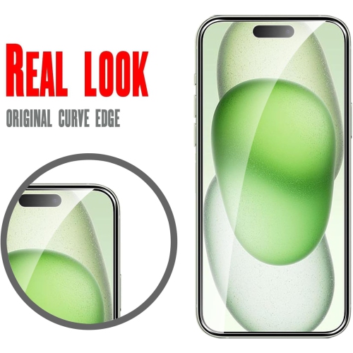 Protecteur d'écran [paquet de 3] pour iPhone 15 Pro de 6,1 po, protecteur d'écran en verre trempé, 0,33&nbsp;mm