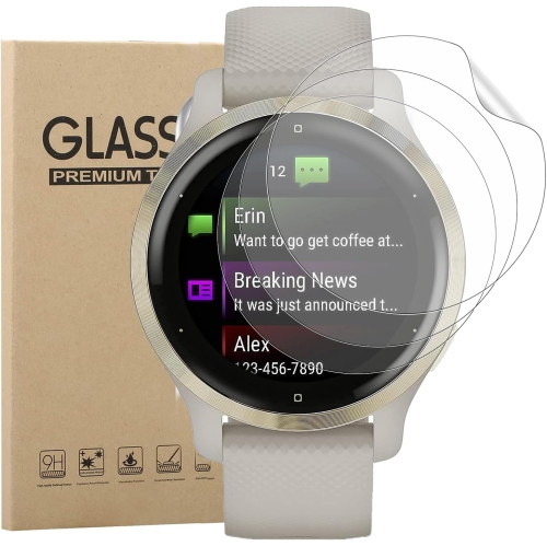 Screen Protector for Garmin Venu Smartwatch, 3 Pcs 3D Curved Soft Edge  Protective Film for Garmin Venu Smart Watch (Non-tempered Glass) [Ultra