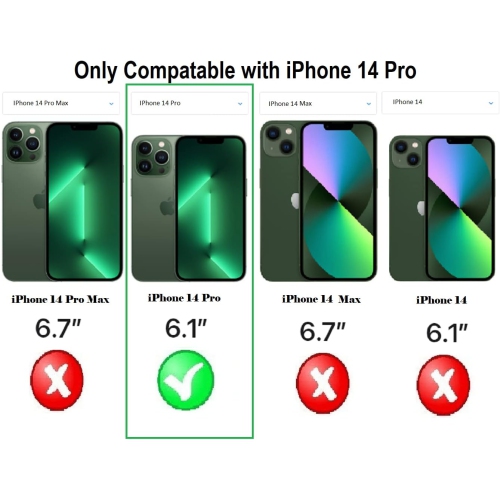Paquet de 3 protecteurs d'écran compatibles avec iPhone 14 Pro, film en verre trempé