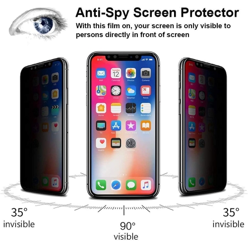 Paquet de 2 protecteurs d'écran de confidentialité pour Galaxy S23FE 5G de Samsung + paquet de 2 protecteurs d'objectif d'appareil photo, 9H