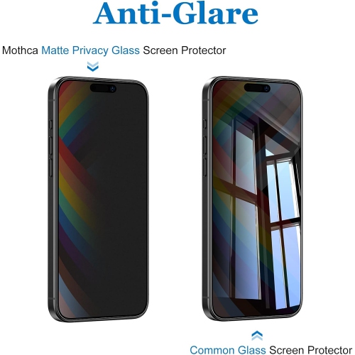 Pour iPhone 15 Pro Max / 15 Plus Film de verre trempé anti-espion pour  écran en soie