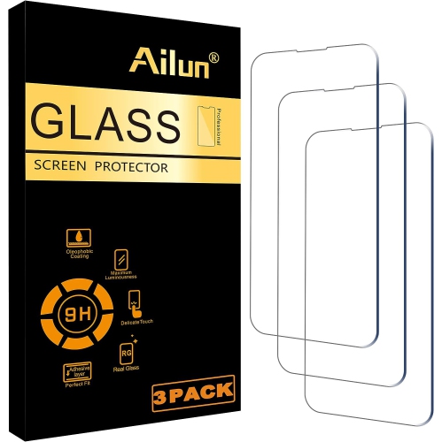 Ailun Glass Screen Protector for iPhone 14 / iPhone 14 Pro [6.1 Inch]  Display 3 Pack Tempered Glass, Sensor Protection, Dynamic Island  Compatible