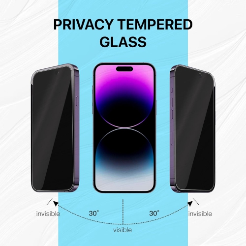 Protecteurs d'écran de confidentialité pour iPhone 14 Pro Max | 2 protecteurs d'écran de confidentialité de 6,7 po pour iPhone 14 Pro Max, étui