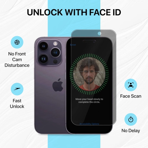 Protecteurs d'écran de confidentialité pour iPhone 14 Pro Max | 2 protecteurs d'écran de confidentialité de 6,7 po pour iPhone 14 Pro Max, étui