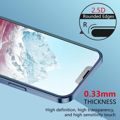 (2 Pack) Screen Protector Designed for iPhone 14 6.1-Inch Tempered Glass, HD Clear, Anti Scratch, Bubble Free,