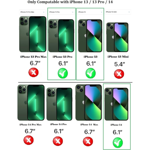 Paquet de 2 protecteurs d'écran de confidentialité compatibles avec iPhone 13/13 Pro/14